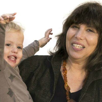 UC Berkeley psychologist Alison Gopnik, holding her grandson Atticus