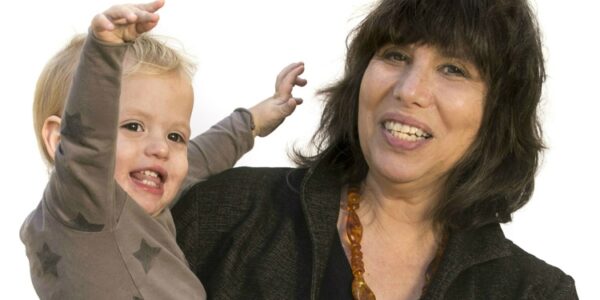 UC Berkeley psychologist Alison Gopnik, holding her grandson Atticus